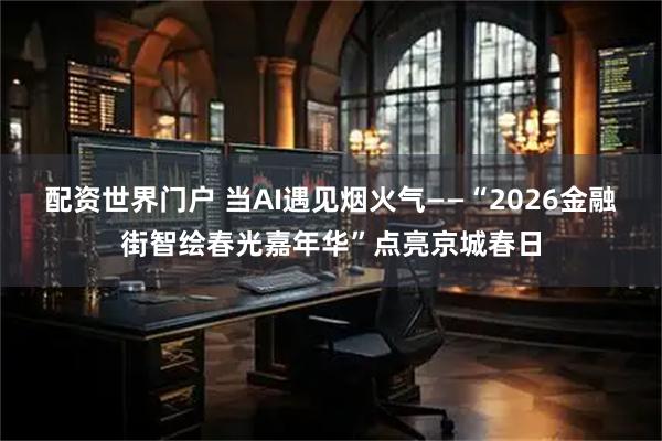 配资世界门户 当AI遇见烟火气——“2026金融街智绘春光嘉年华”点亮京城春日